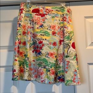 EUC multi-colored A-line versatile skirt